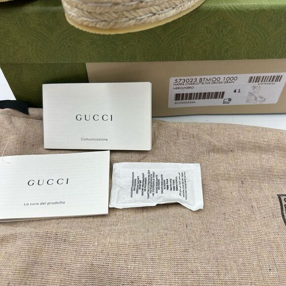Women's Gucci GG wedge ankle tie  Espadrilles size 41 made in - Picture 11 of 11